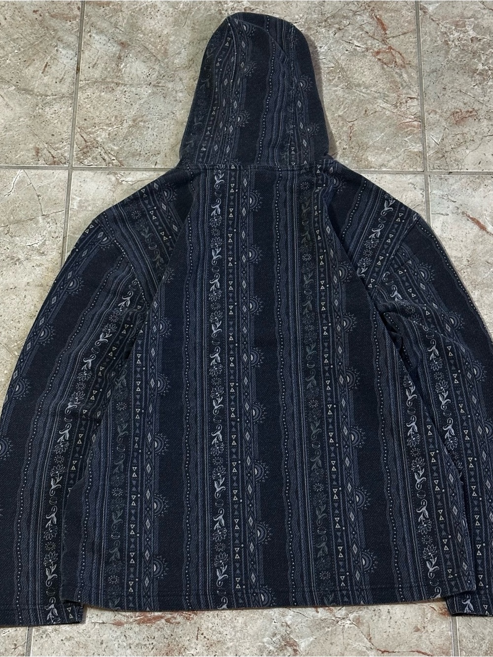 Hurley geometric pullover hoodie in dark navy blue - Picture 3 of 7